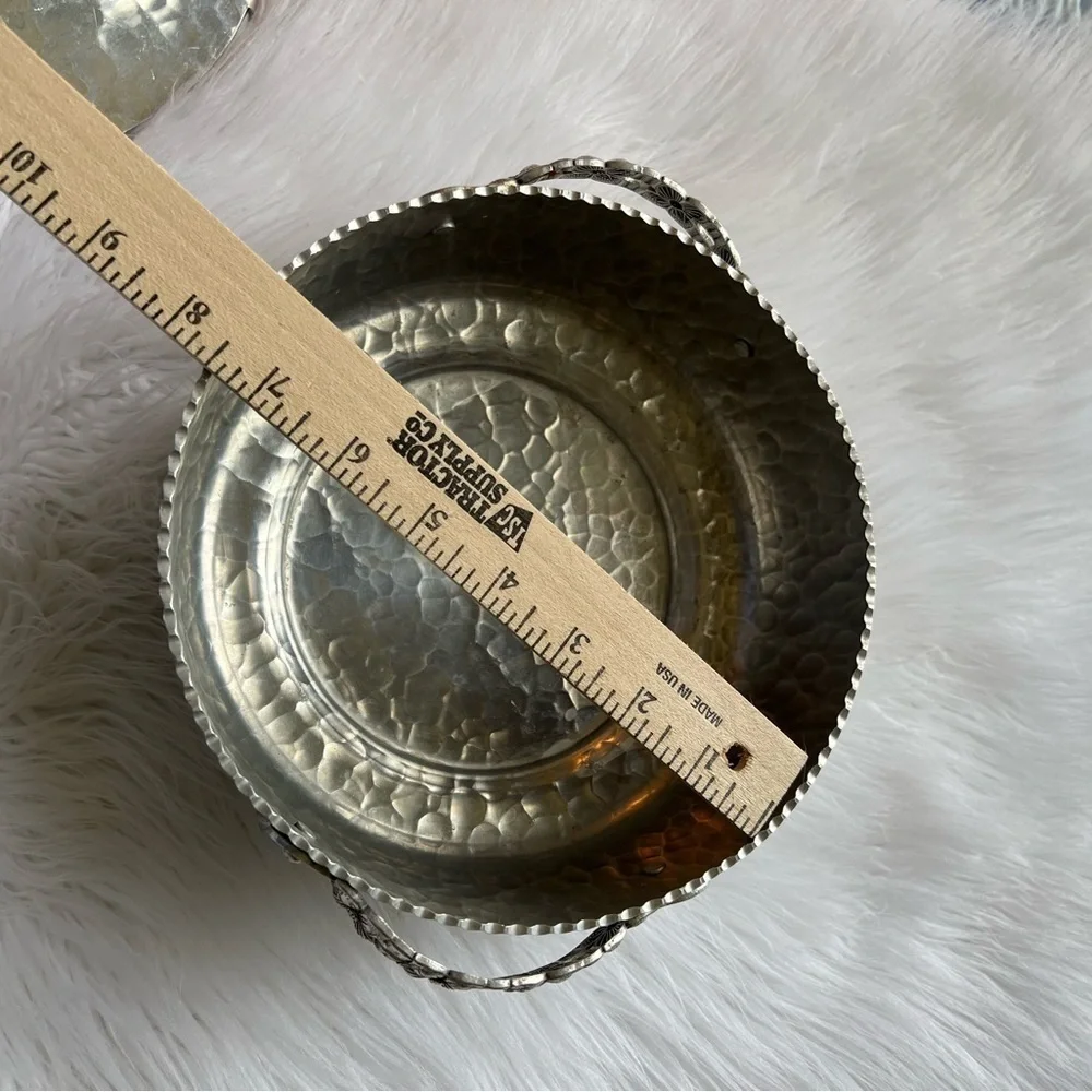 Rodney Kent Vintage Hand Forged Aluminum Covered Serving Dish